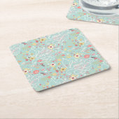 Modernes helles romantisches Muster Rechteckiger Pappuntersetzer (angewinkelt)