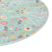 Modernes helles romantisches Muster Schneidebrett (Ecke)