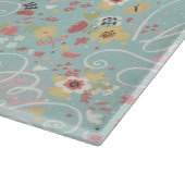 Modernes helles romantisches Muster Schneidebrett (Ecke)