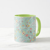 Modernes helles romantisches Muster Tasse (VorderseiteRechts)