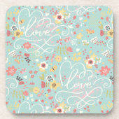 Modernes helles romantisches Muster Untersetzer (Vorderseite)