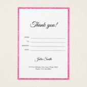 Modernes helles Rosa mit Glitzer-Effekt (Rückseite)