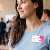 Modernes helles Rosa mit Glitzer-Effekt Namenschild