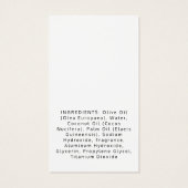 Modernes, helles Rose-Graublock-DIY-Produktetikett (Rückseite)