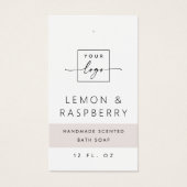 Modernes, helles Rose-Graublock-DIY-Produktetikett (Vorderseite)