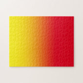 Modernes, helles Rot und Gelb Ombre Puzzle (Horizontal)