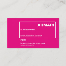 Modernes, helles Rot Visitenkarte