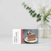 MODERNES, HELLES, ROTES GRAY BAKERY KOCH FOTO VISITENKARTE (Stehend Vorderseite)