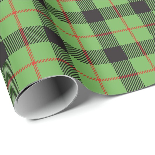 Modernes, helles, rotes und grünes Urlaubsgeschenk Geschenkpapier (Rolleneckpunkt)