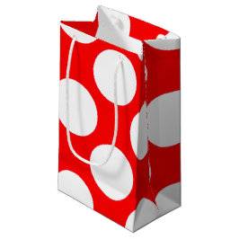 Modernes helles rotes weißes Tupfen-Muster Kleine Geschenktüte