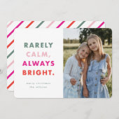 Modernes helles, sonniges Foto Feiertagskarte (Vorne/Hinten)