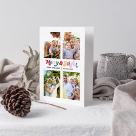 Modernes, helles und farbenfrohes Bright 4 Foto Karte