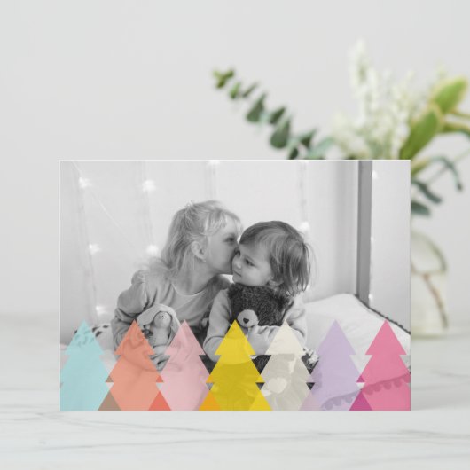 Modernes, helles Weihnachtsbaum-Foto (Stehend Vorderseite)