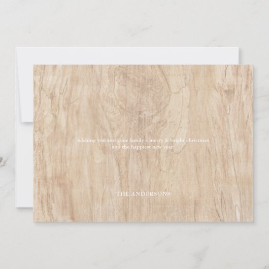 Modernes, helles Weihnachtsbaum-Foto (Rückseite)