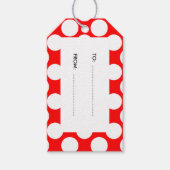 Modernes, helles, weißes Polka Dots Muster Geschenkanhänger (Vorderseite)