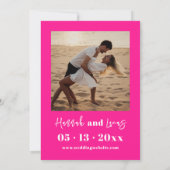 Modernes hellgelbes Foto Einladung zur Hochzeit (Rückseite)