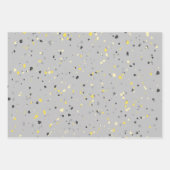 Modernes hellgelbes Terrazzo-Muster Geschenkpapier Set (Vorderseite 2)