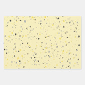 Modernes hellgelbes Terrazzo-Muster Geschenkpapier Set (Vorderseite)