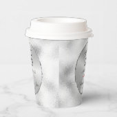 Modernes hellgraues Glas - 25-jähriges Pa Pappbecher (Rechts)