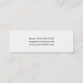 Modernes hellgraues rosa abstraktes Muster-Make-up Mini Visitenkarte (Rückseite)