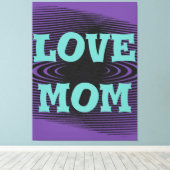 Modernes, hellgrün, schwarz, lila Design Leinwanddruck (Insitu (Holzboden))