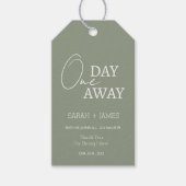 Modernes, hellgrünes Abendessen in der Probe Geschenkanhänger (Vorderseite)