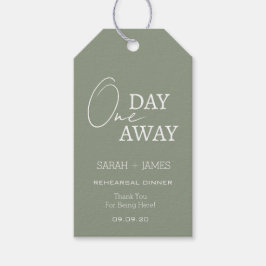 Modernes, hellgrünes Abendessen in der Probe Geschenkanhänger