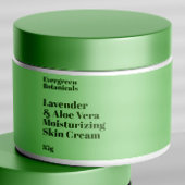 Modernes, hellgrünes, wasserdichtes Etikett für Ko