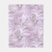 Modernes helllila und silbernes Marmormuster Fleecedecke (Vorderseite)