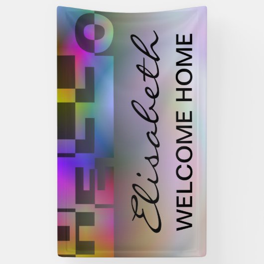 Modernes HELLO Banner + Ihr Backgr. Ideen (Vertikal)