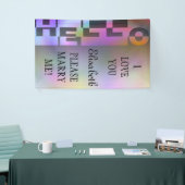 Modernes HELLO Banner + Ihr Backgr. Ideen (Messeveranstaltung)