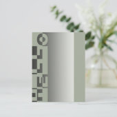 Modernes HELLO Banner + Ihr Backgr. Ideen Postkarte (Stehend Vorderseite)