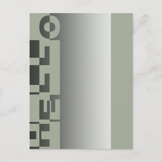 Modernes HELLO Banner + Ihr Backgr. Ideen Postkarte (Vorderseite)