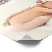 Modernes Hello Neuborn Baby Foto Geburtsdatum Poster (Ecke)