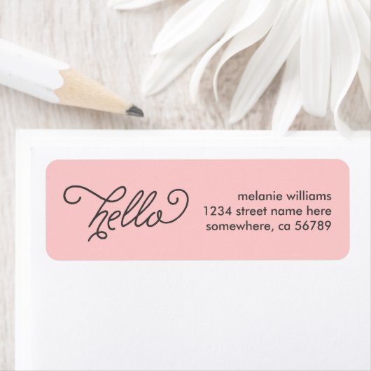 Modernes Hello Return Address Label (Insitu)