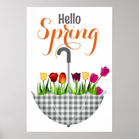 Modernes HELLO-SPRING-Angebot Poster (Vorne)
