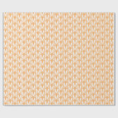 Modernes hellorange-weißes Muster Geschenkpapier (Flach)