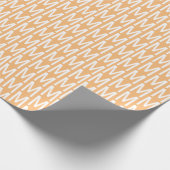 Modernes hellorange-weißes Muster Geschenkpapier (Ecke)
