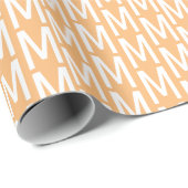 Modernes hellorange-weißes Muster Geschenkpapier (Rolleneckpunkt)