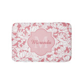 Modernes, hellrosa, florenfarbenes Monogramm mit N Badematte (Vorderseite)