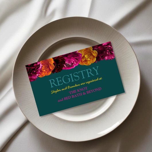 Modernes hellrosa grünes Blumenzellenregister Begleitkarte