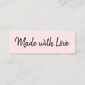 Modernes, hellrosa, handgefertigte, minimalistisch mini visitenkarte