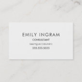 Modernes, hellrosa, tropisches Blatt aquamarines D Visitenkarte (Rückseite)