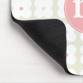 Modernes hellrosa u. graues niedliches mousepad (Ecke)
