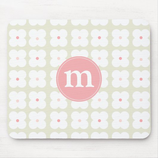 Modernes hellrosa u. graues niedliches mousepad (Vorne)