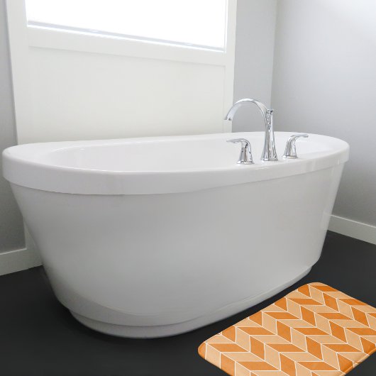 Modernes Herbst-Orangenmuster Badematte
