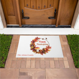 Modernes Herbst Verließ glückliches Erntedankfest Fußmatte