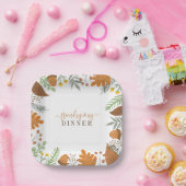 Modernes Herbstfest Freundliches Abendessen Pappteller (Party)