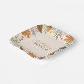 Modernes Herbstfest Freundliches Abendessen Pappteller (Gewinkelt)