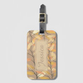 Modernes Herbstmodell bleibt Personalisiert Gepäckanhänger (Vorderseite Vertikal)